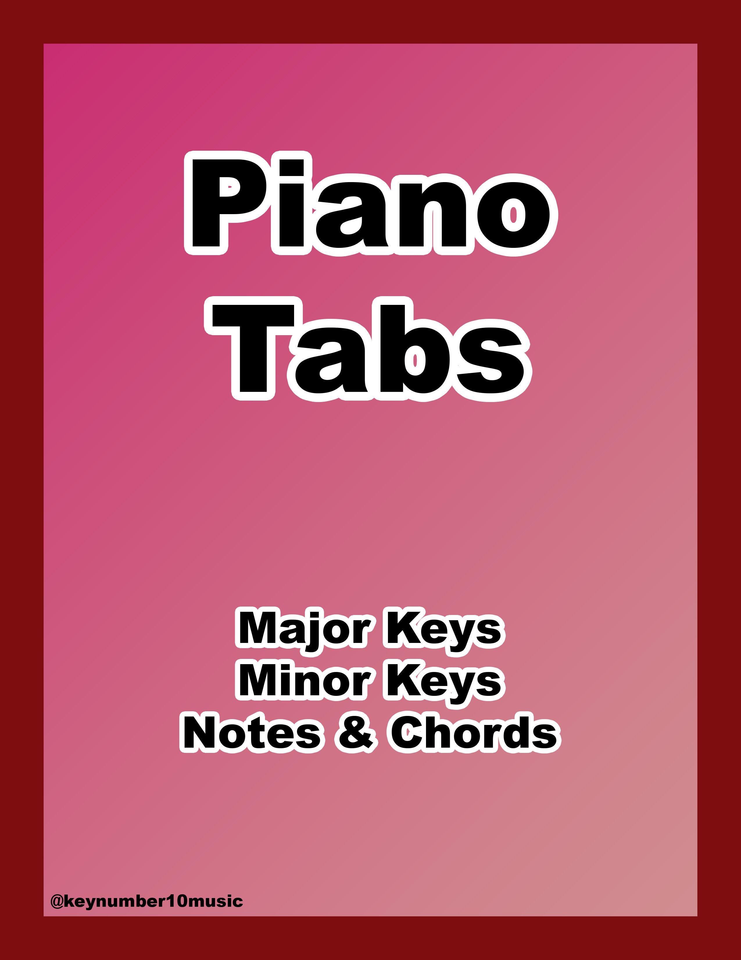 Piano Key Guide - Digital Download PDF
