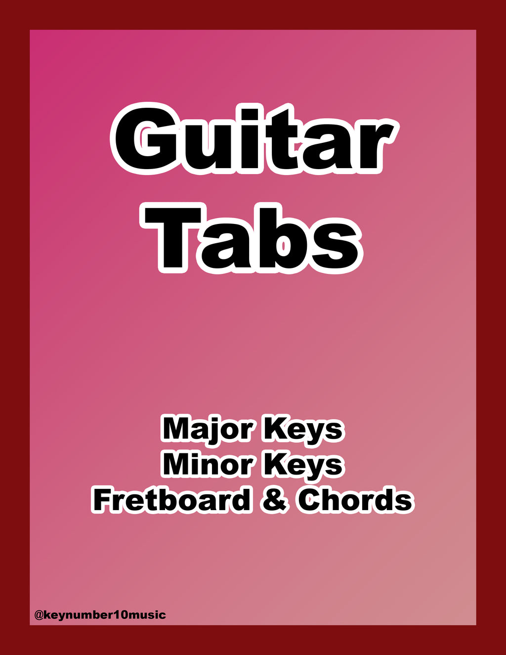 Guitar Key Guide - Digital Download PDF